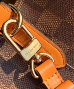Louis Vuitton NeoNoe MM Bucket Bag Damier Ebene Canvas Safran Yellow For Women, Women’s Handbags, Shoulder And Crossbody Bags 10.2in/26cm LV N40213 - Image 9