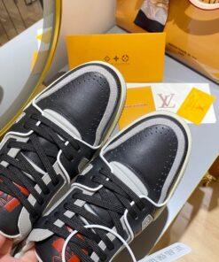 Louis Vuitton Trainer Sneaker Black/Grey Virgil Abloh For Men - Image 7