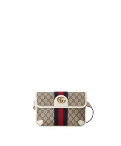 Gucci Ophidia Belt Bag Beige And Ebony GG Supreme Canvas, A Material With Low Environmental Impact 8.7in/22cm GG 674081 96IWT 9794