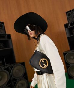 Alternative view of Gucci Blondie Shoulder Bag Black For Women, Women’s Bags 11in/28cm GG‎ 699268 UXX0G 1000