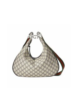 Gucci Attache Small Shoulder Bag 9in/23cm Beige For Women GG 699409 96GRN 4082
