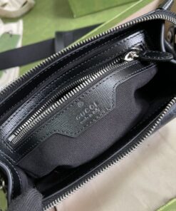 Gucci Messenger Bag With Interlocking G Black Supreme Canvas For Men 8in/21cm 674164 92THN 1000 - Image 11