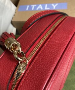 Gucci Soho Small Disco Bag Red For Women, Shoulder And Crossbody Bags 8in/21cm GG 308364 - Image 3