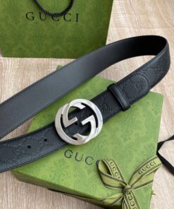 Gucci Signature 40mm Belt Black For Women 411924 CWC1N 1000