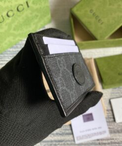 Gucci Card Case with Interlocking G Black For Men 4in/10cm GG 673002 92TCN 1000 - Image 3