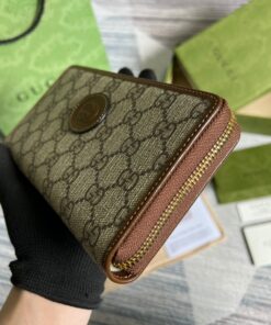 Alternative view of Gucci Ophidia GG Zip Around Wallet With Interlocking G 8in 19cm Brown For Men 673003 92TCG 8563