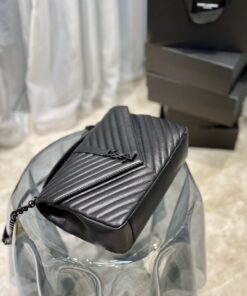 Saint Laurent College Large Chain Bag Black With Metal Toned Hardware For Women 12.6in/32cm YSL 600278BRM081000 - Image 8