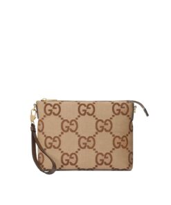 Gucci Jumbo GG Messenger Bag Camel And Ebony Jumbo GG Canvas For Women 9.6in/24.5cm GG 703468 92THF 1000