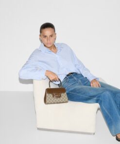 Alternative view of Gucci Ophidia Gucci Horsebit 1955 Mini Bag Light Brown And Beige For Women, Women’s Bags 8.6in/22cm GG 703848 9AAAJ 8563