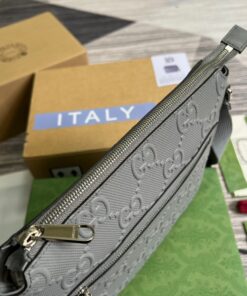 Gucci GG Embossed Bag Grey GG Embossed For Men 10.2in/26cm GG 406410 1W3CN 1275 - Image 8