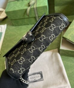 Gucci Dionysus GG Mini Chain Bag Black And Ivory GG Denim Jacquard For Women 8in/20cm 401231 UN3BN 1274 - Image 5