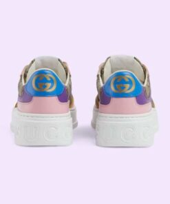 Gucci Women’s GG Sneakers Beige For Women 726850 FABAW 9785 - Image 3