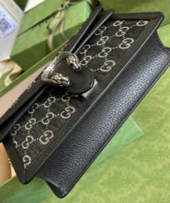 Gucci Dionysus Small GG Shoulder Bag Black And Ivory GG Denim Jacquard For Women 10in/25cm 499623 UN3BN 1274 - Image 8