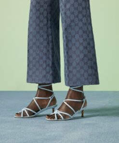 Alternative view of Gucci Strappy Sandal With Bamboo Blue For Women 746035 BKO00 4928