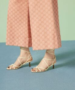 Alternative view of Gucci Strappy Sandal With Bamboo White For Women 746035 BKO00 9049