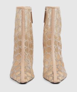 Gucci Beige Heeled Ankle boots For Women – 750228 F13B0 9941 - Image 6