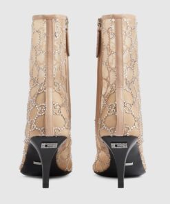 Gucci Beige Heeled Ankle boots For Women – 750228 F13B0 9941 - Image 5