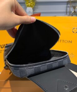 Louis Vuitton Avenue Sling Bag Damier Graphite Canvas For Men, Shoulder and Crossbody Bags 12.2in/31cm LV N41719 - Image 3