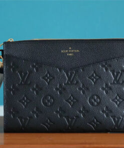 Louis Vuitton Pochette Melanie MM Monogram Empreinte Black, Women’s Wallets 9.2in/23cm M68705