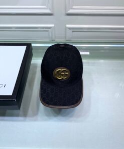 Alternative view of Gucci Canvas Baseball Hat Black GG Hat