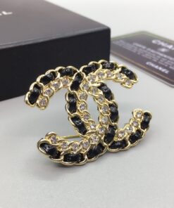 Alternative view of Chanel Brooch CC Logo Gold-toned For Women