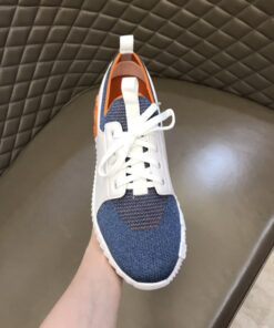Hermes Depart Sneaker White/Blue For Men - Image 8