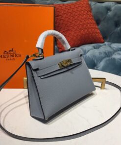 Alternative view of Hermes Kelly Mini Top Handle Bag  7.5in/ 19cm Bleu Glacier Gold Hardware For Women
