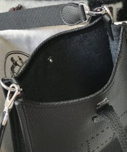 Hermes Evelyne 16 Amazone Bag Black With Silver-Toned Hardware For Women, Shoulder and Crossbody Bags 6.3in/16cm H069426CKAV - Image 11