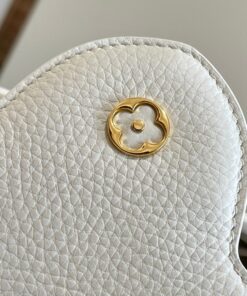 Louis Vuitton Capucines BB Top Handle Bag 10.6in/ 27cm White Gold Hardware For Women - Image 10