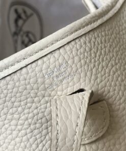 Hermes Evelyne 16 Amazone Bag Beige With Silver-Toned Hardware For Women, Shoulder and Crossbody Bags 6.3in/16cm - Image 5
