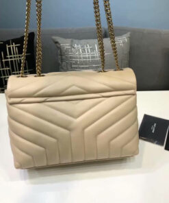 Saint Laurent Loulou Small Chain Bag In Matelassé “Y” Beige For Women 9.4in/24cm YSL 494699DV7272721 - Image 6