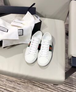 Gucci Ace Sneaker With Bee White For Women