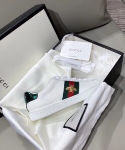 Gucci Ace Sneaker With Bee White For Women GG 431942 02JP0 9064 - Image 6