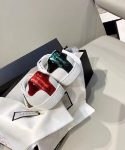 Gucci Ace Sneaker With Bee White For Women GG 431942 02JP0 9064 - Image 7