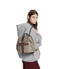 Alternative view of Gucci Ophidia Medium Backpack 12in/ 30cm Beige/ Dark Brown Monogram Gold Hardware For Women 836855 FAE0J 9867