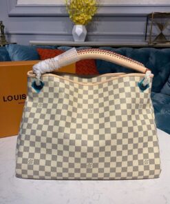 Alternative view of Louis Vuitton Artsy MM Tote Bag 16.1in/ 41cm Damier Azur Gold Hardware For Women N40253