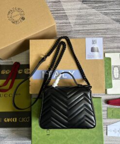 Gucci Marmont Mini Top Handle Bag Black For Women, Women’s Bags 8.3in/21cm GG - Image 10