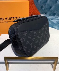Louis Vuitton Bumbag Monogram Eclipse Canvas For Men, Men’s Belt Bags 11in/28cm LV M42906 - Image 3