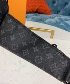 Louis Vuitton Bumbag Monogram Eclipse Canvas For Men, Men’s Belt Bags 11in/28cm LV M42906 - Image 6