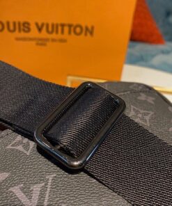 Louis Vuitton Bumbag Monogram Eclipse Canvas For Men, Men’s Belt Bags 11in/28cm LV M42906 - Image 8