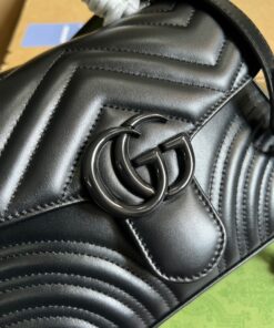 Gucci Marmont Mini Top Handle Bag Black For Women, Women’s Bags 8.3in/21cm GG - Image 12