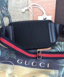 Gucci GG Black Belt Bag Black/Grey Soft GG Supreme Crafted for Men 9in/24cm GG 474293 K9RRN 1095 - Image 4