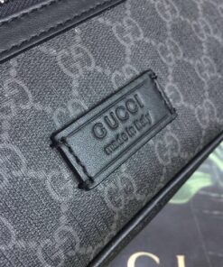 Gucci GG Black Belt Bag Black/Grey Soft GG Supreme Crafted for Men 9in/24cm GG 474293 K9RRN 1095 - Image 5