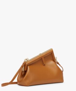 Fendi First Small Brown For Women, Shoulder And Crossbody Bags 10.2in/26cm FF 8BP129ABVEF0NYJ - Image 3