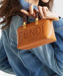 Alternative view of Fendi By The Way Brown Mini Bag For Women 20.5cm/8.1in 8BS067 ABVL F0NYJ