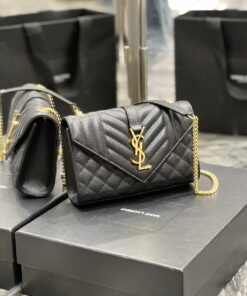 Saint Laurent Small Bag Black In Mix Matelasse For Women 8.2in/21cm YSL 600195BOW911000 - Image 4