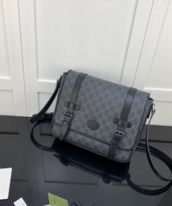 Gucci Messenger Bag Black For Men 11in/28cm GG 658542 KGDHN 1000 - Image 5