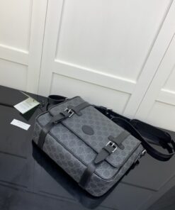 Gucci Messenger Bag Black For Men 11in/28cm GG 658542 KGDHN 1000 - Image 6