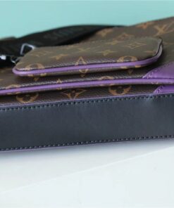 Louis Vuitton Trio Messenger Monogram Macassar Canvas By Virgil Abloh’s Purple For Men, Men’s Bags, Shoulder And Crossbody Bags 9.5in/25cm LV M46266 - Image 8