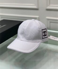 Chanel CC Embroided Cap White